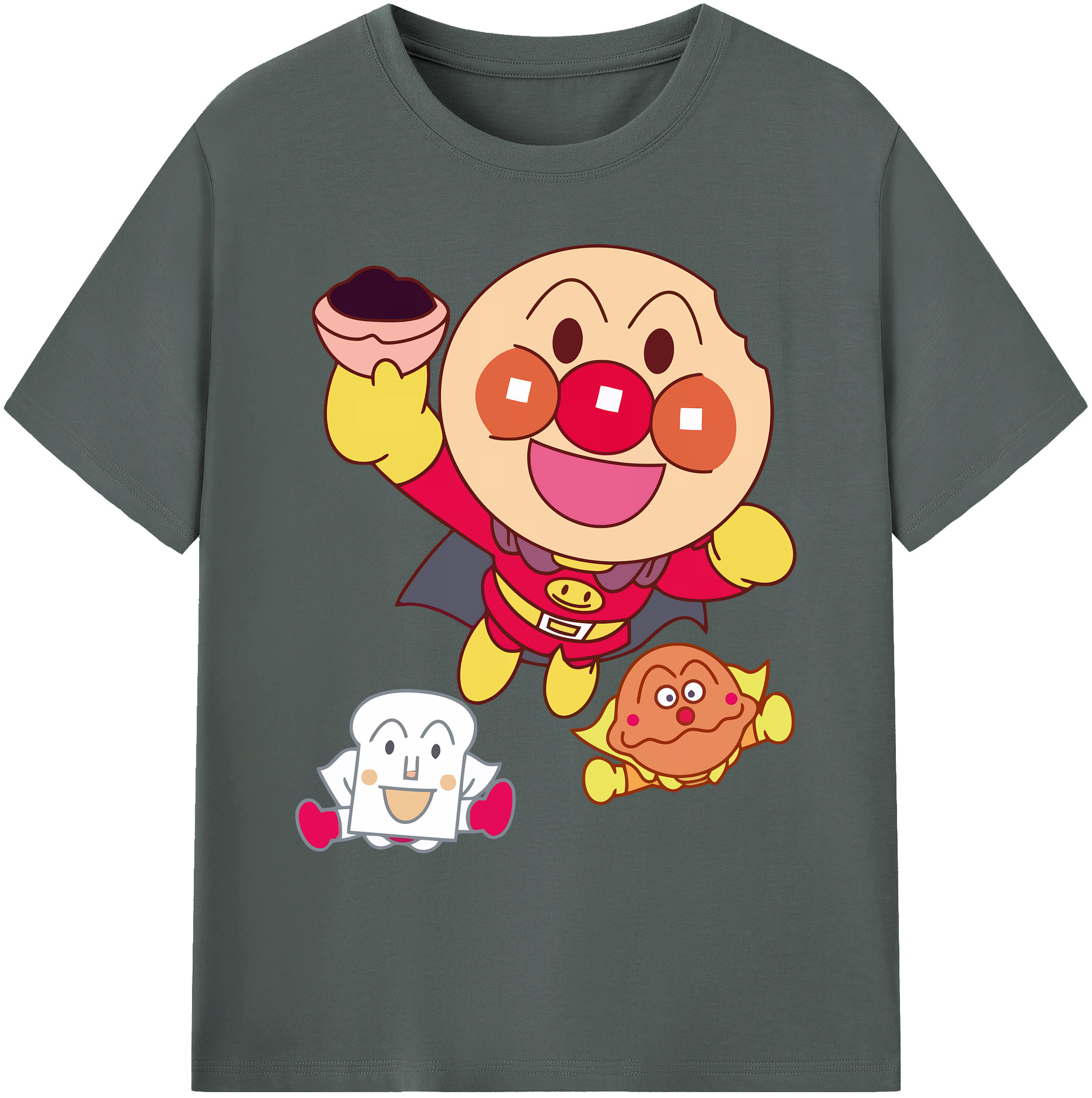 （画像用） アンパンマン Anpanman 綿100％ メンズ半袖Tシャツ｜肌触りやわらか＆通気性